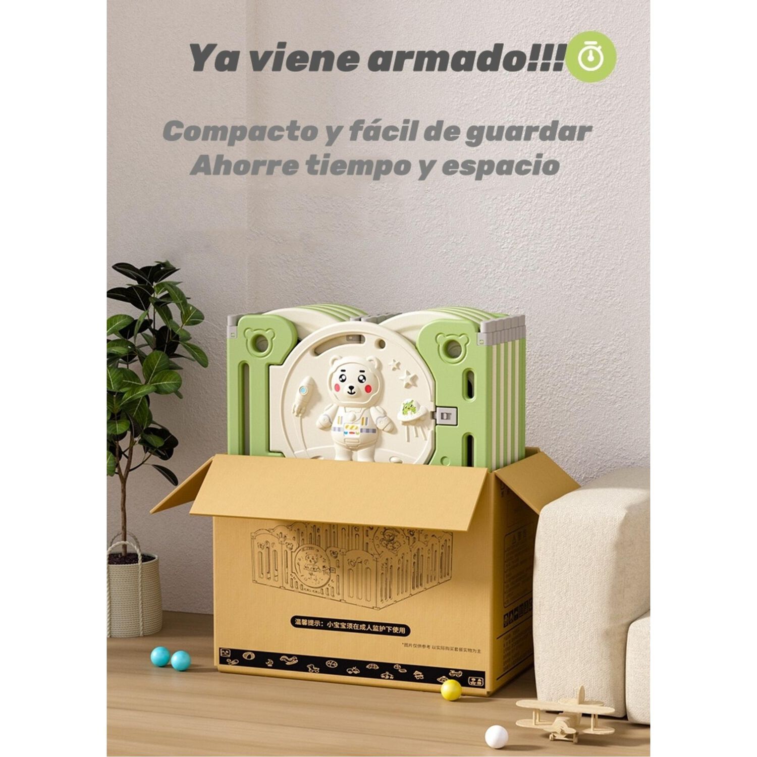 Corral Armado Multiposiciones Accesorios 153*160cm Lubabycas image number 5.0
