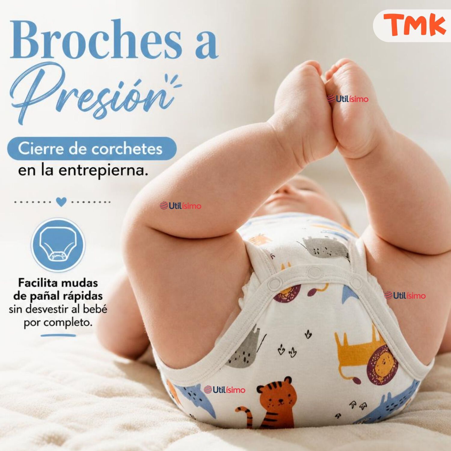Pack 5 Bodys Manga Corta 100% Algod&oacute;n Tedmimak Ni&ntilde;o Jungle Crew image number 5.0