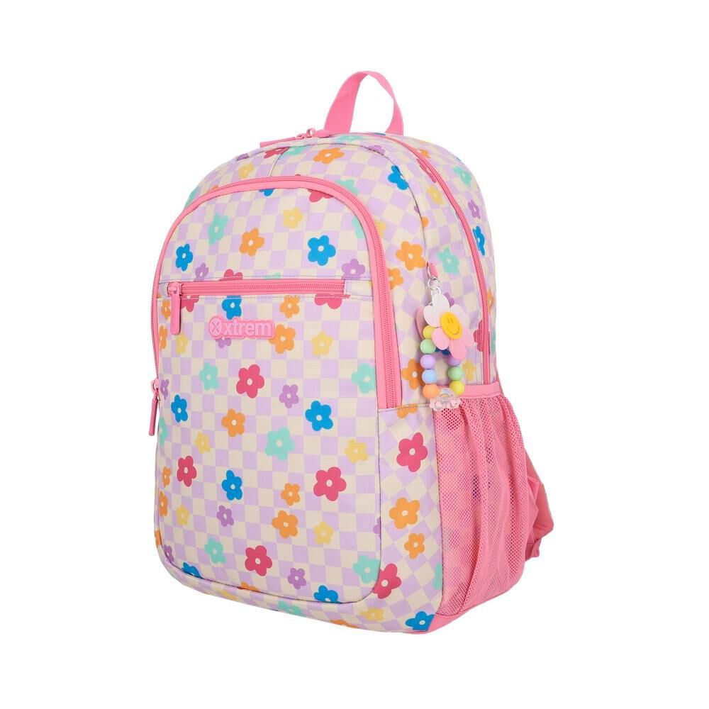 Mochila Xtrem Logan 6xt Flores Rosado image number 1.0