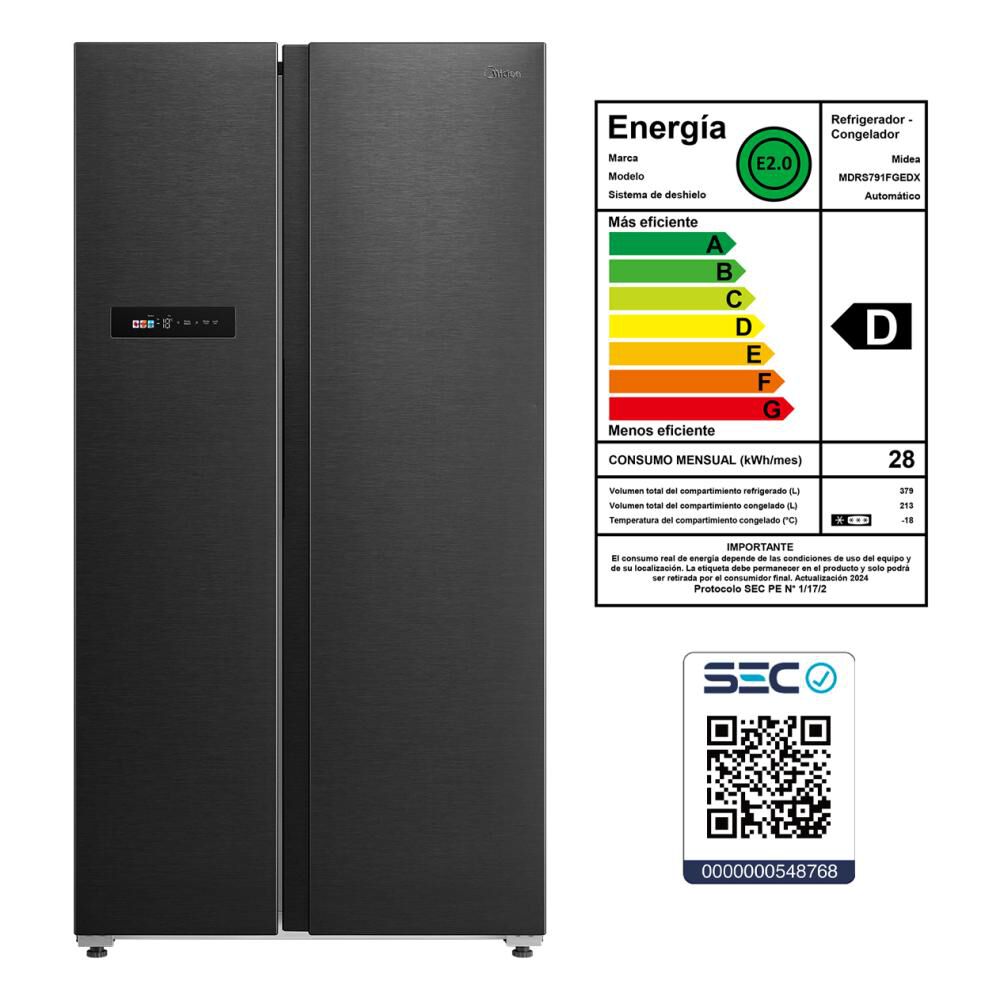 Refrigerador Side By Side Midea MDRS791FGEDX / No Frost / 592L / D image number 11.0