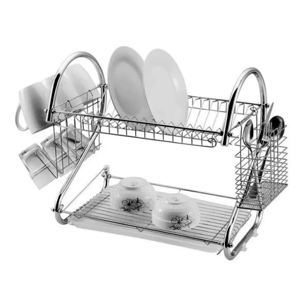 Estante Escurridor Organizador Platos 2 Niveles 40x26x38 Cm image number 4.0