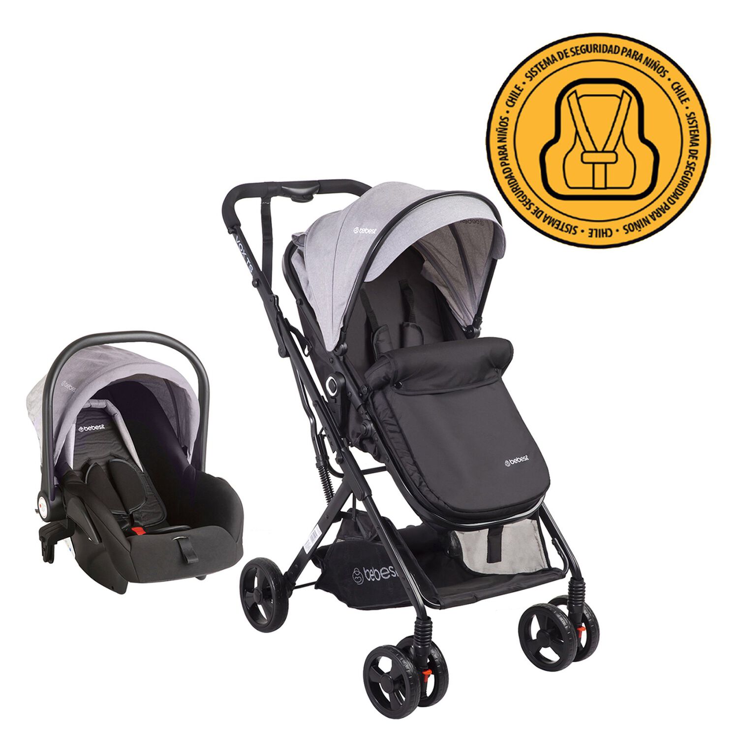 Coche Travel System Vox Gris image number 7.0