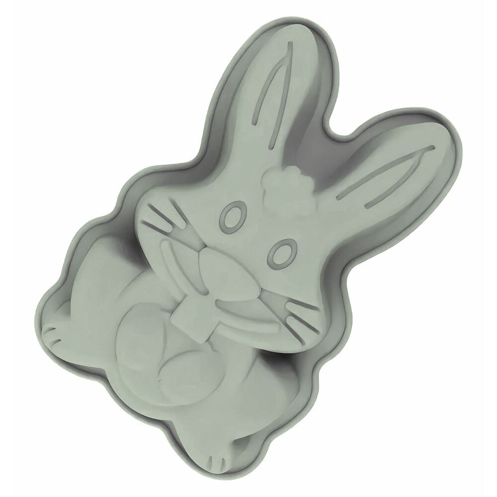 Molde Conejo De Pascua Gris Reposteria Chocolate Pascua image number 0.0