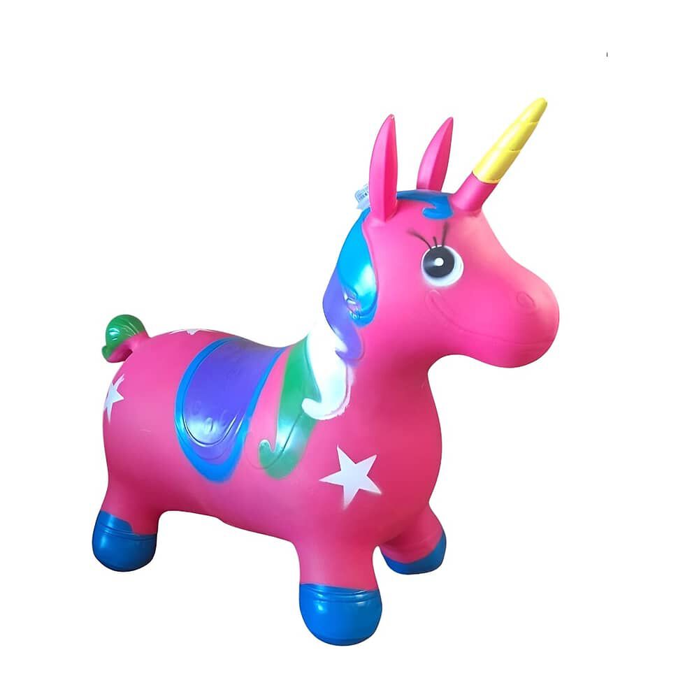 Unicornio Saltar&iacute;n Inflable Con Sonido Fucsia image number 1.0