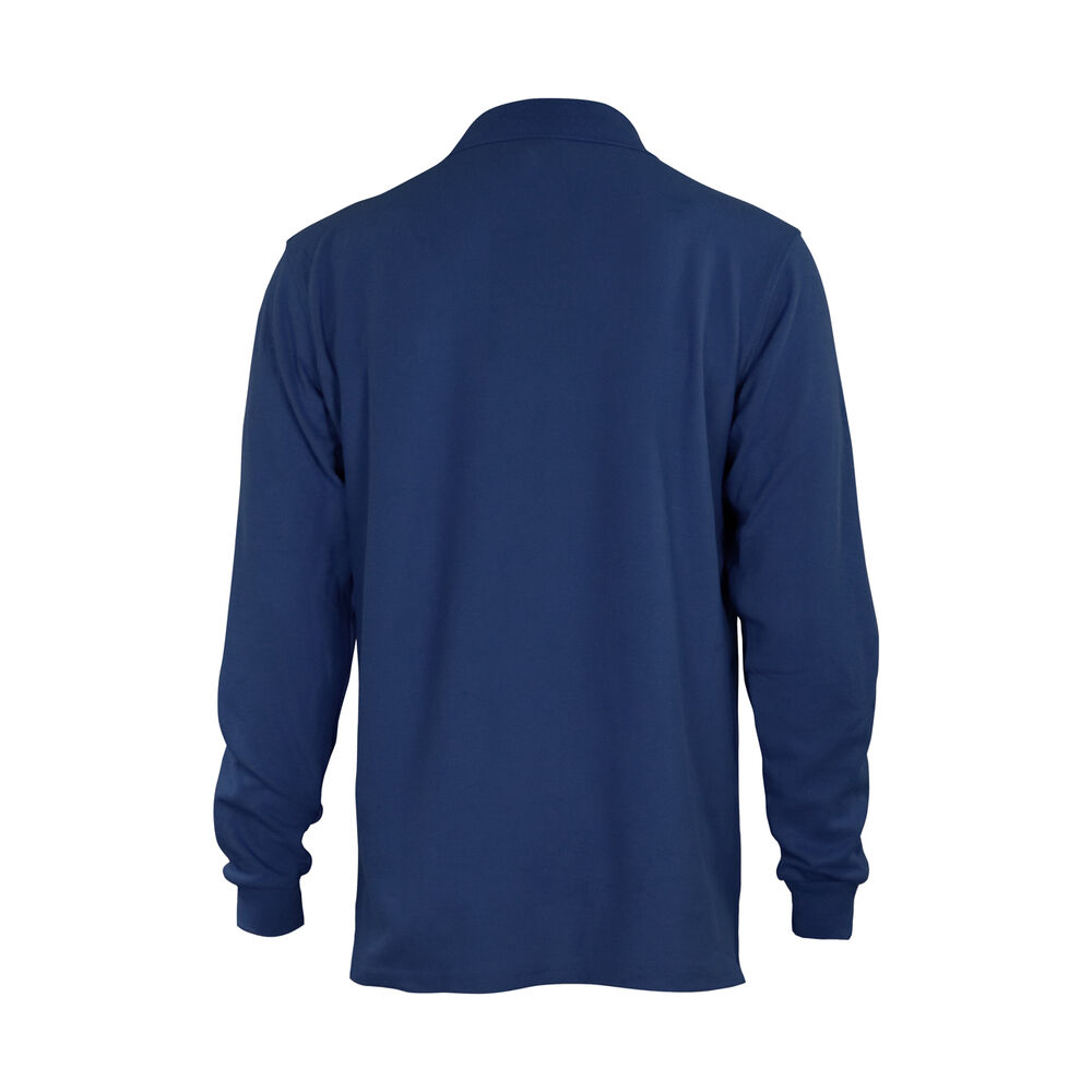 Polera Pique Azul Marino Manga Larga Upf40 image number 2.0