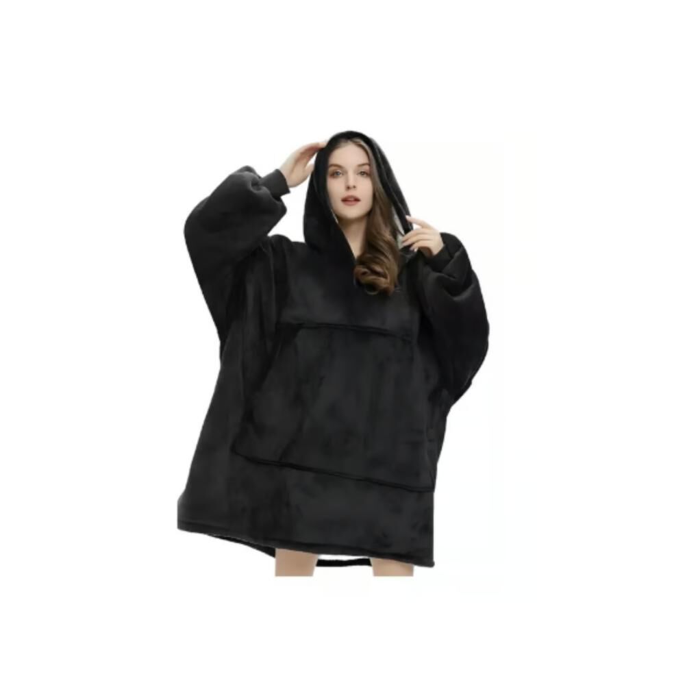 Poleron Felpa Con Capucha Manta Polar Bata Frazada Inviern image number 5.0