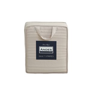 Quilt Andes Stripes Beige 2 Plazas