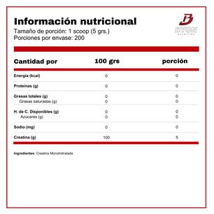 Creatina Monohidrata 1000 Grs