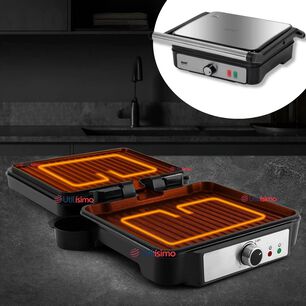 Plancha Parrillera El&eacute;ctrica 2000w Asadora Doble Cara Antiadherente
