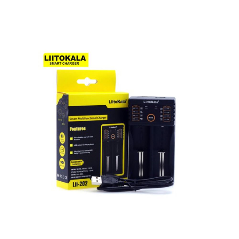 Cargador Bater&iacute;as Recargables Inteligente Litokala Multiple Pilas 18650 Multifuncional Usb 4 Ranuras Ajustable image number 6.0