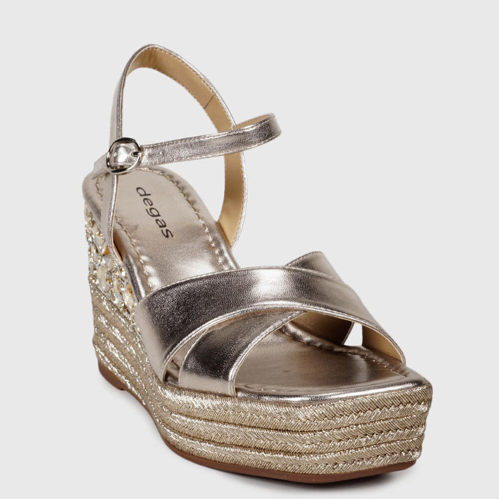 Sandalia Cuero Ibalú Dorado image number 2.0