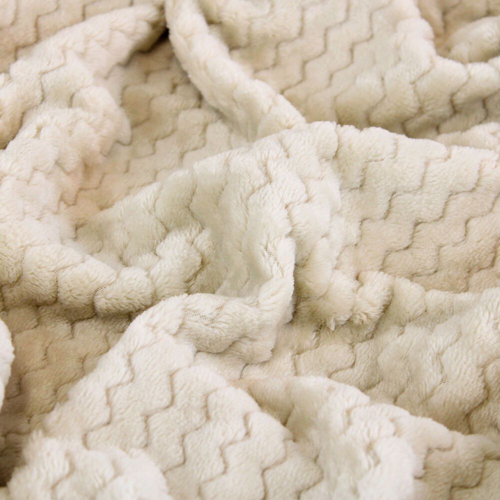 Pack 2 Mantas De Cama Nautica Home Jacquard Franela Suave 127x178cm image number 2.0