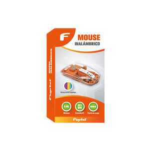 Mouse Bluetooth Inalámbrico Crystal 24g Naranjo Fujitel