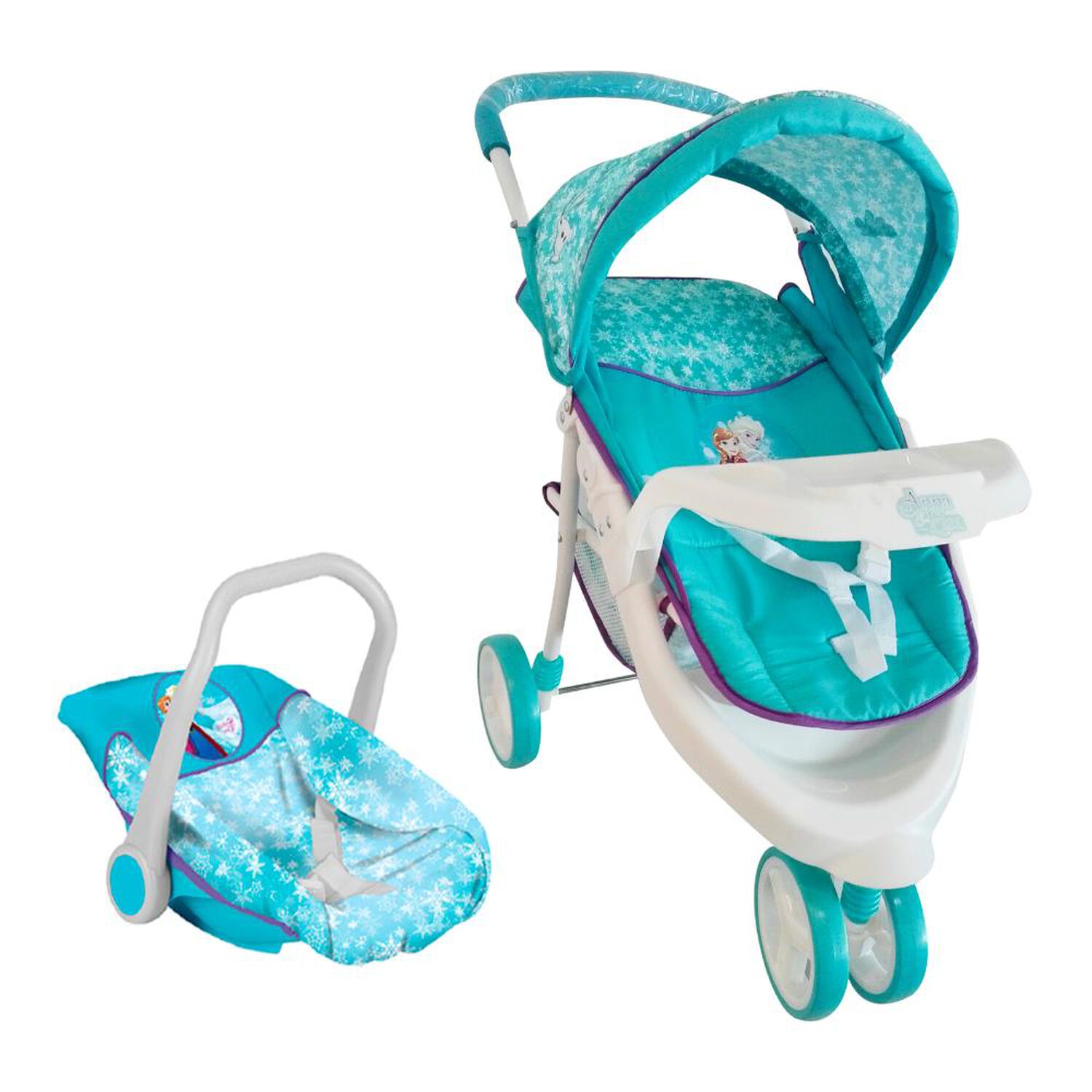 Juguete Mu&ntilde;eca Bebesit Coche Travel Con Silla Frozen image number 0.0
