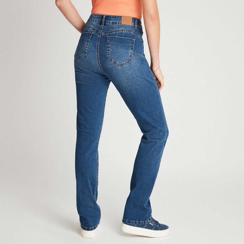 Jeans Recto Push Up 5 Bolsillos Celeste image number 1.0