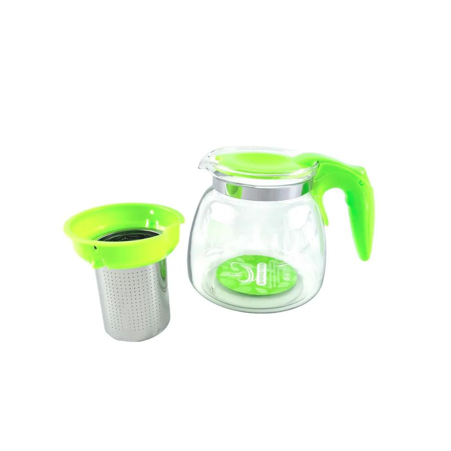Tetera Jarra De Vidrio Con Filtro Met&aacute;lico 900 Ml Verde image number 5.0