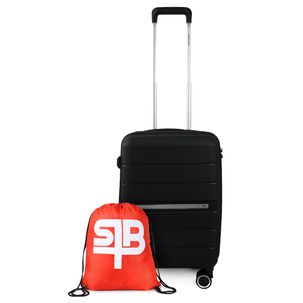 Maleta Cabina Xpos Negra + Morral De Regalo Swiss Bag