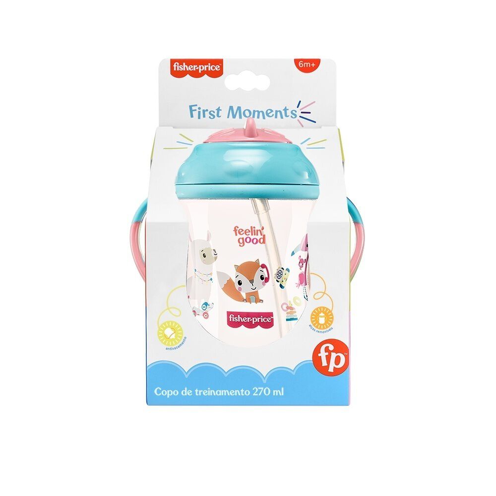 Vaso Bombilla First Moments 270 Ml Fisher Price Rosa Bb1017 image number 2.0