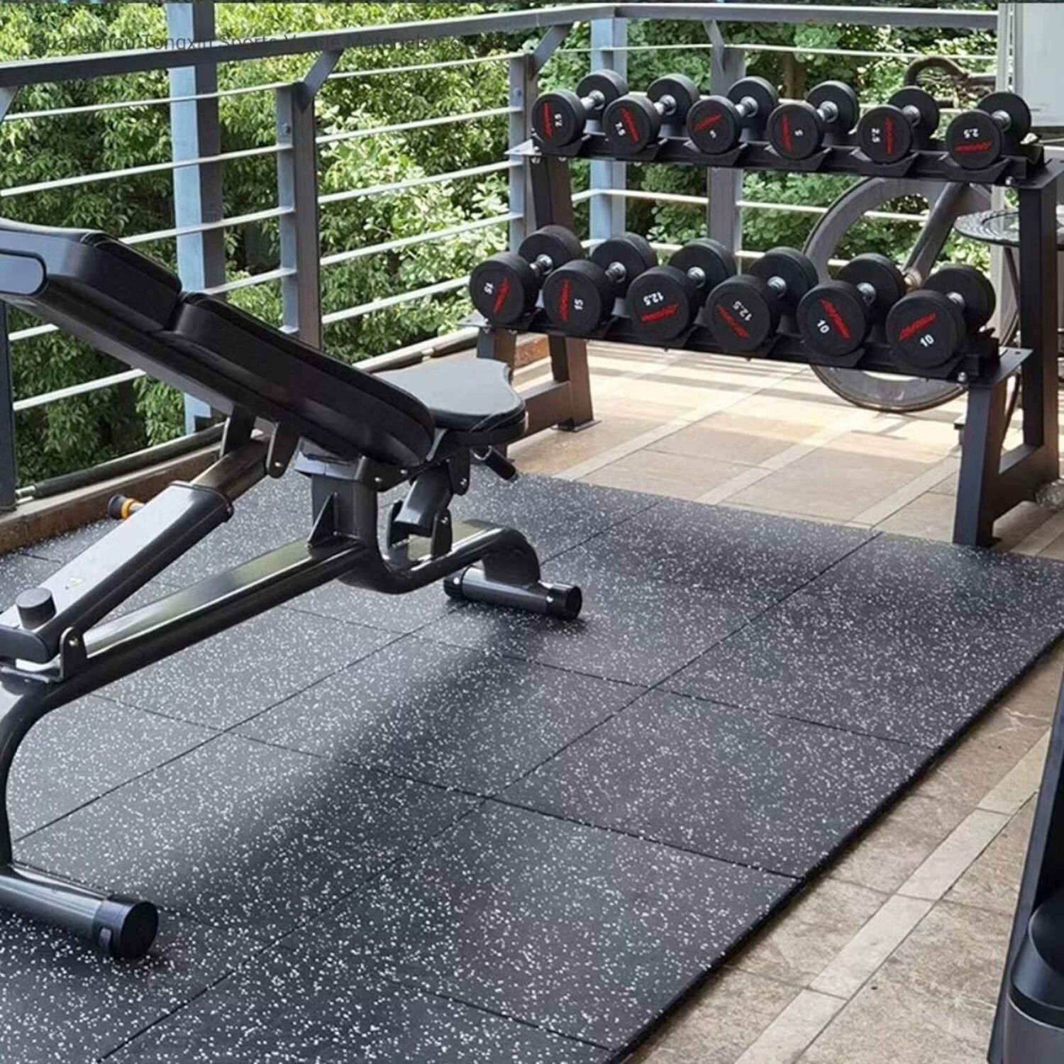 Pack X 4 Piso Caucho Gimnasio 50x50cm X Grosor 2.5 Cm image number 3.0