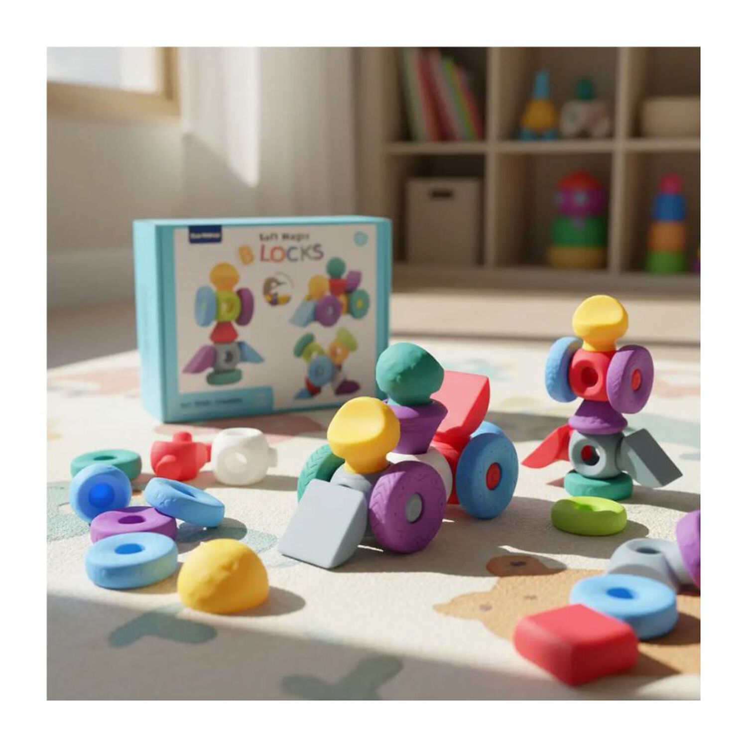 Juguete Bloques De Construcci&oacute;n Did&aacute;ctico Suave Bebe 13pcs image number 4.0