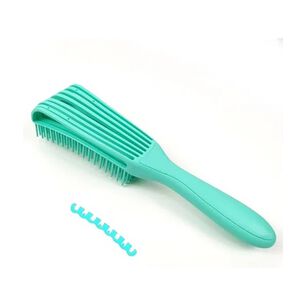 Mini Cepillo Flexible Desenredante Y Definidor De Rizos Verde