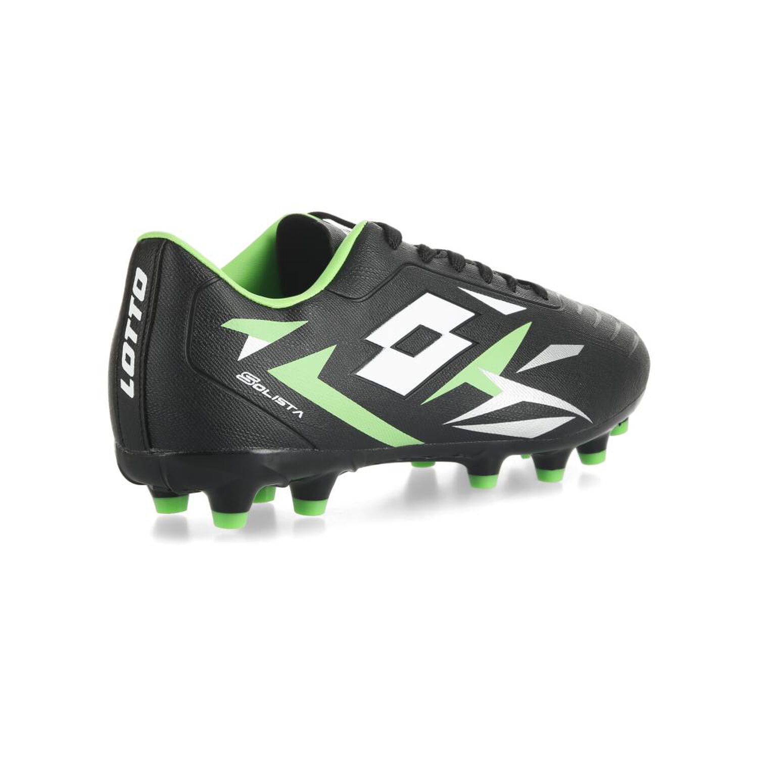 Zapato De F&uacute;tbol Juvenil Lotto Solista Fg Jr Negro/verde image number 3.0