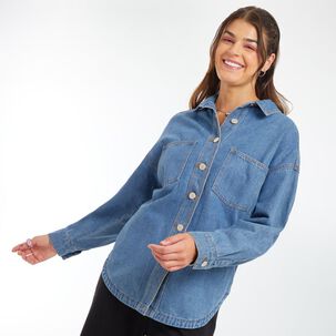 Chaqueta Sobrecamisa Oversize Cuello Cruzado Mujer Freedom