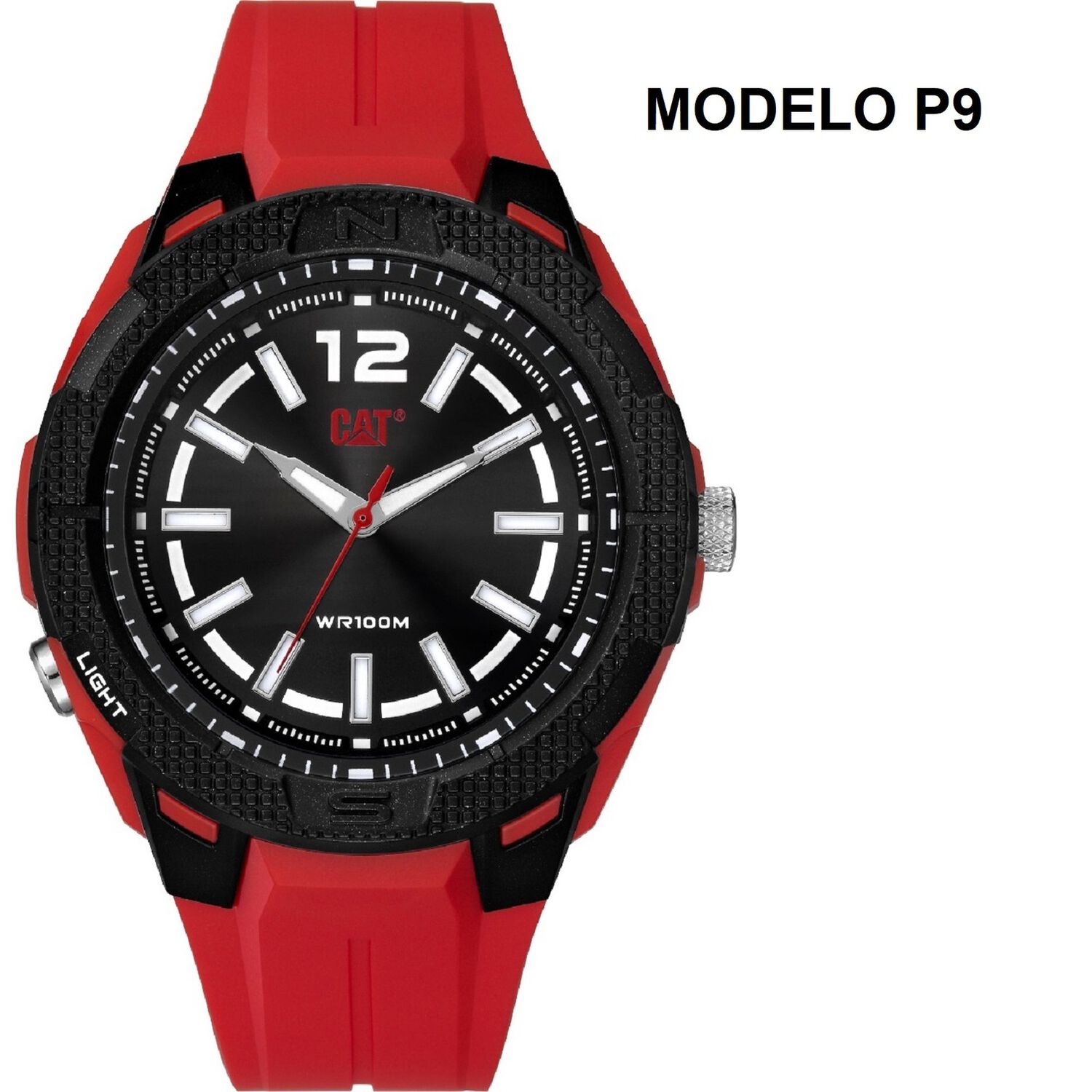 Correa Pulsera Cat Hombre P9-28 Rojo image number 2.0
