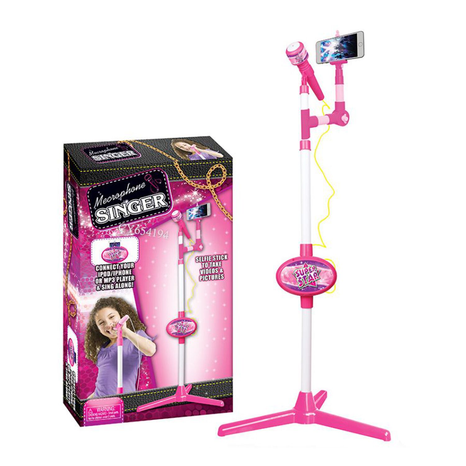 Micr&oacute;fono Karaoke Pedestal Conexi&oacute;n Mp3 Tel&eacute;fono Para Ni&ntilde;as image number 0.0