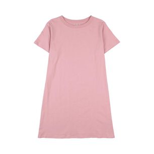 Vestido Corto Liso Oversize Manga Corta Cuello Redondo Mujer Freedom