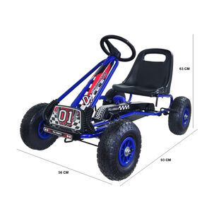 Gokart A Pedales Con Rueda Goma Azul