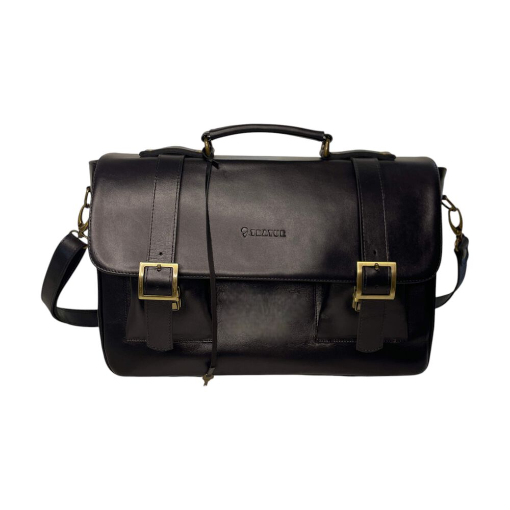 Maletin De Cuero Magallanico Negro image number 1.0