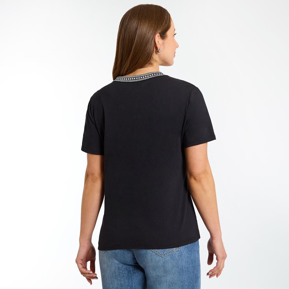 Polera Lisa Manga Corta Cuello Mao Mujer Geeps image number 3.0