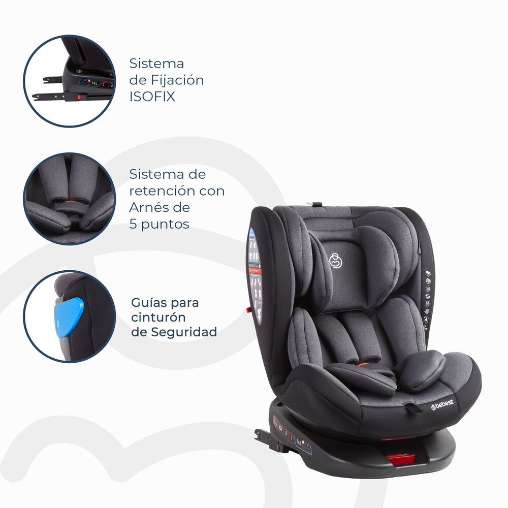 Silla De Auto Saturn Dark Grey image number 3.0