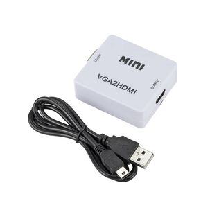 Adaptador Vga A Hdmi Hdtv Convertidor Vga Hembra A Hdmi Hembra Con Audio Jack 3.5