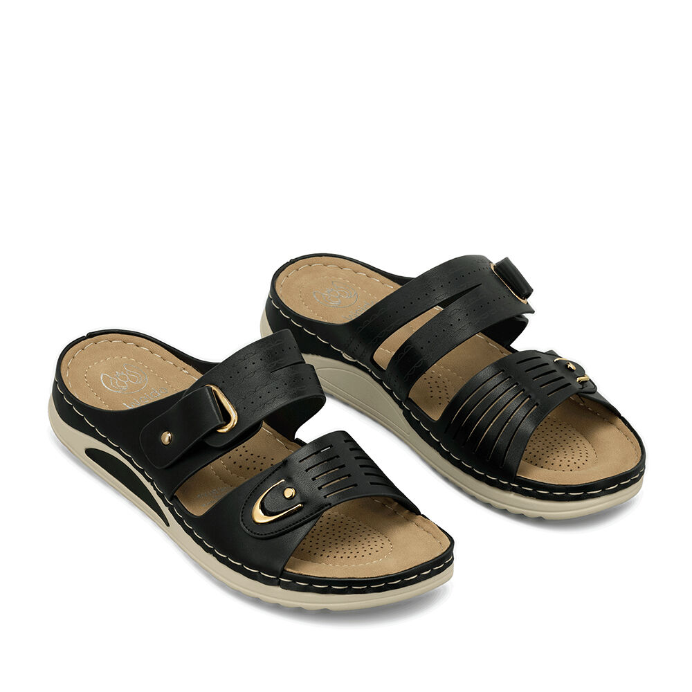 Sandalia Estilo Chala Taco Cu&ntilde;a Casual Mujer Weide Jn722 image number 5.0