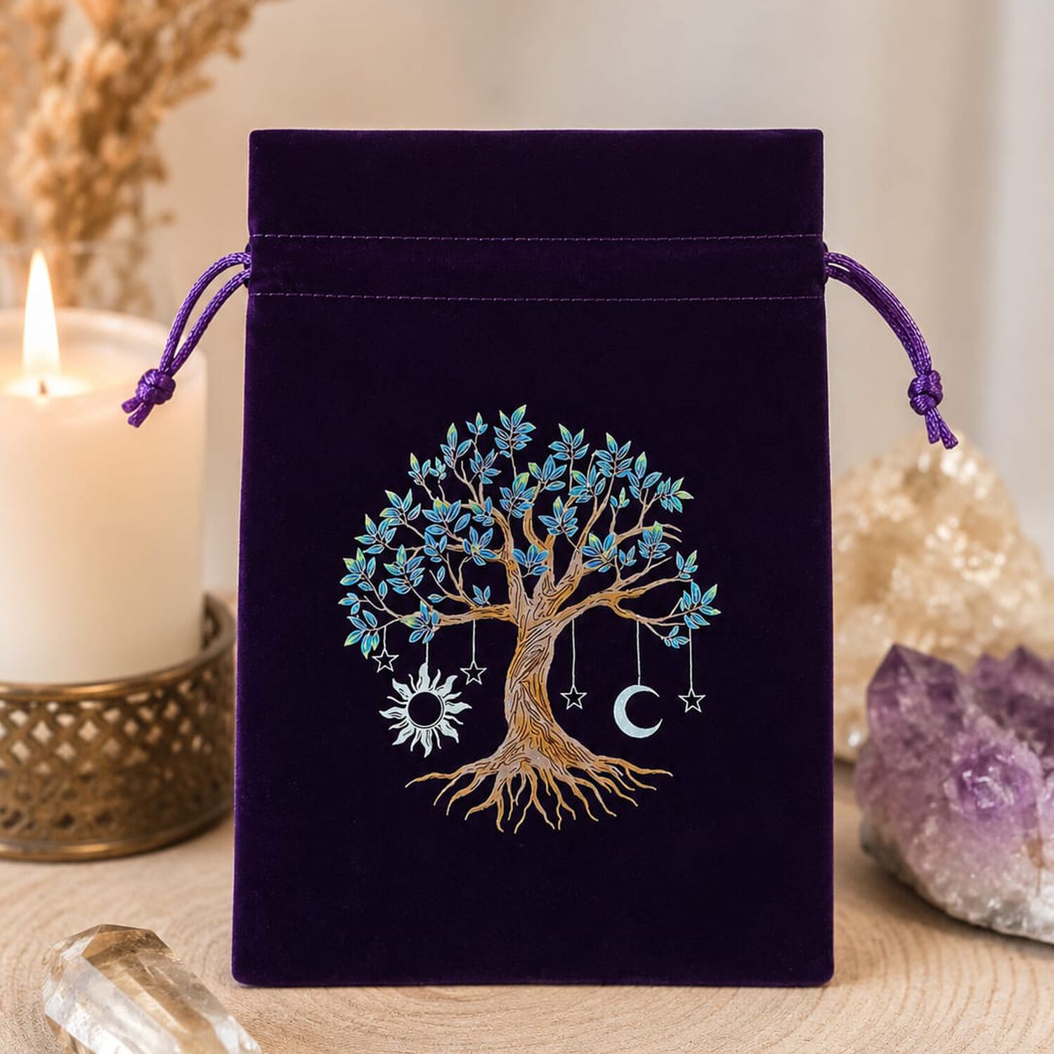 Bolsa De Terciopelo Para Cartas De Tarot &Aacute;rbol De La Vida image number 8.0