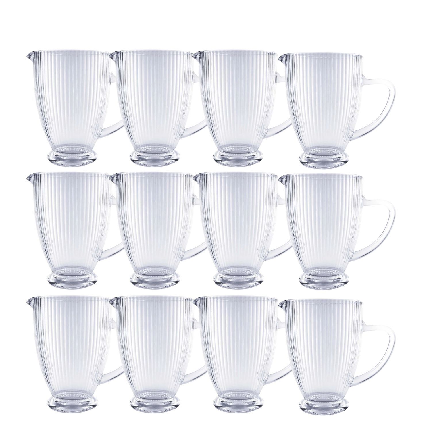Set 12 Jarras Talladas 1350ml Lisa Bebida Allegra Vidrio image number 0.0