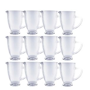 Set 12 Jarras Talladas 1350ml Lisa Bebida Allegra Vidrio