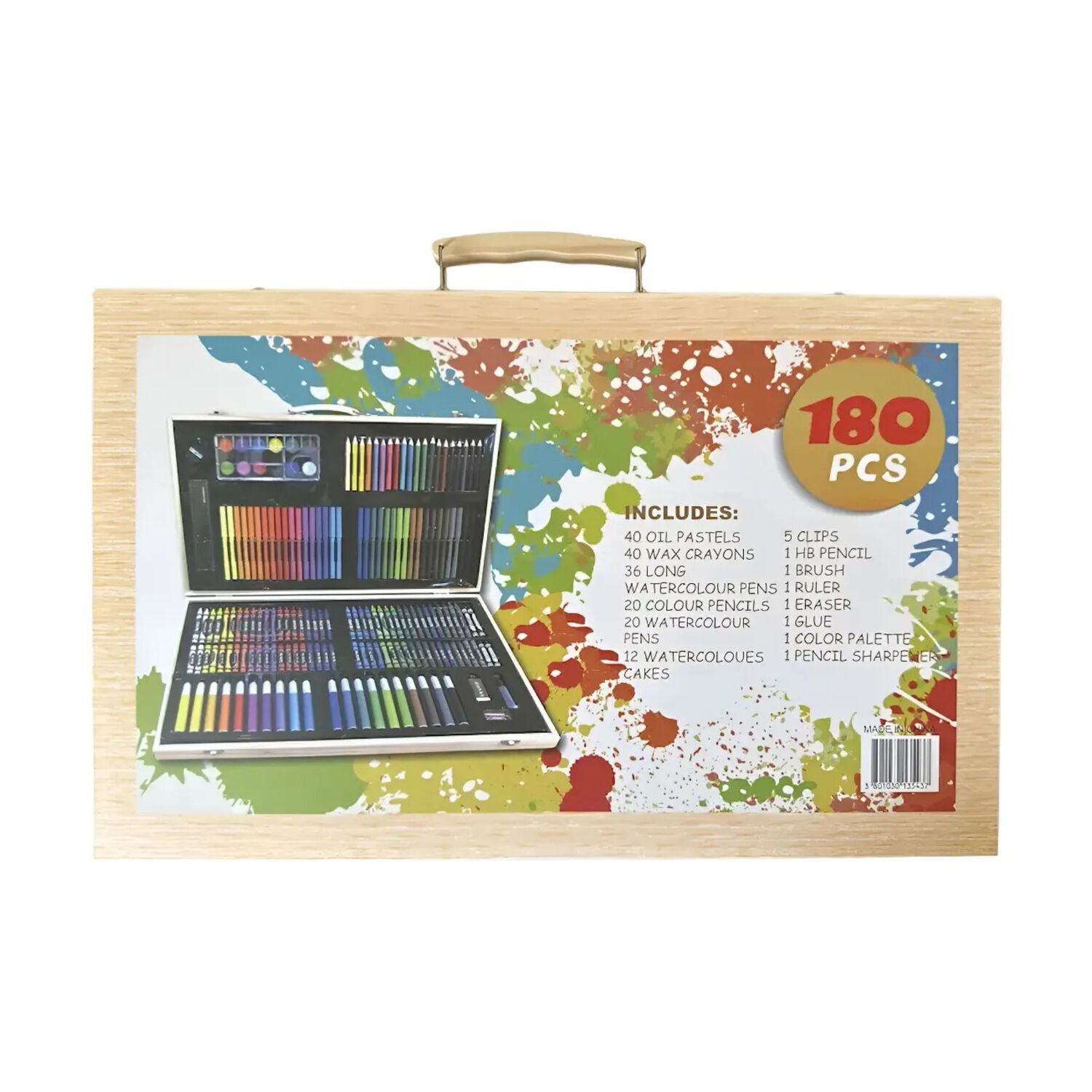Set De Arte 180 Piezas Lapices Plumon Pinturas Maleta Ni&ntilde;os image number 0.0
