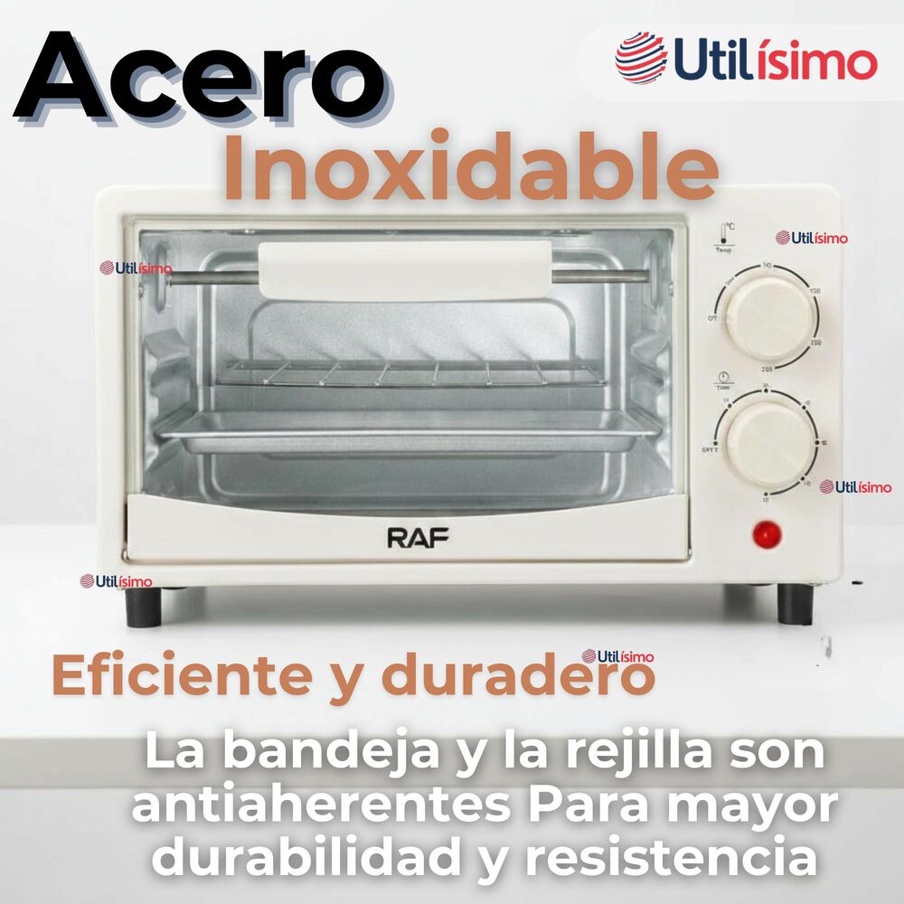 Mini Horno Eléctrico De Mesa 7 Litros Hornear Asar Y Tostar image number 7.0