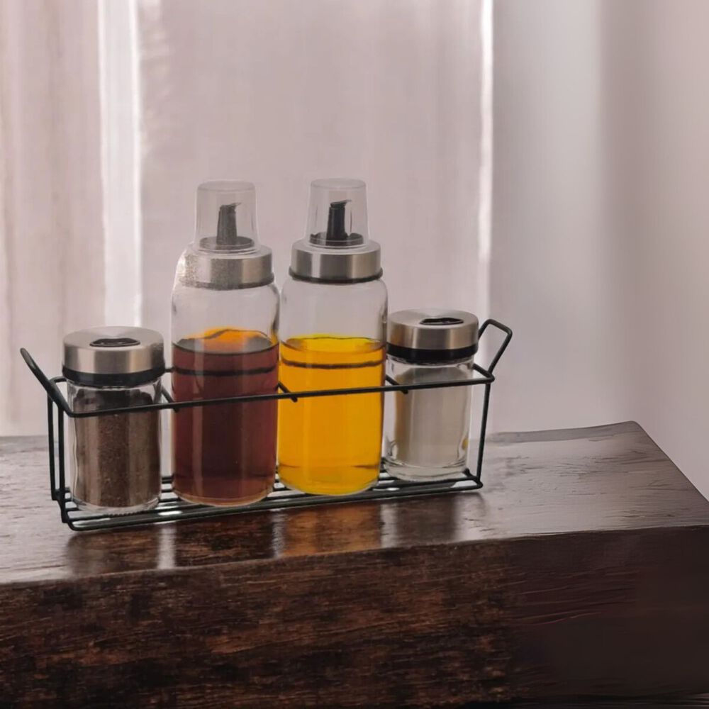 Set 2 Botellas Dispensadoras Aceite Vinagre + 2 Especieros image number 2.0