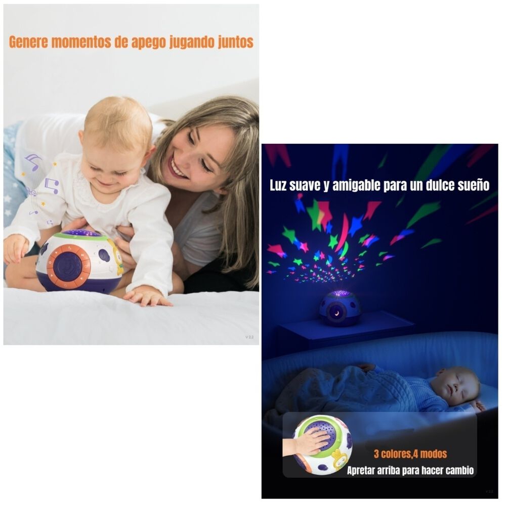 Proyector Inteligente L&aacute;mpara Luz Melod&iacute;a Espanta Cuco Tm168 image number 5.0