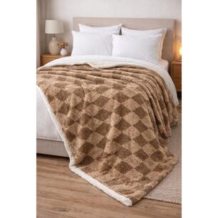 Frazada Sherpa Azhome Jacquard / 2 Plazas