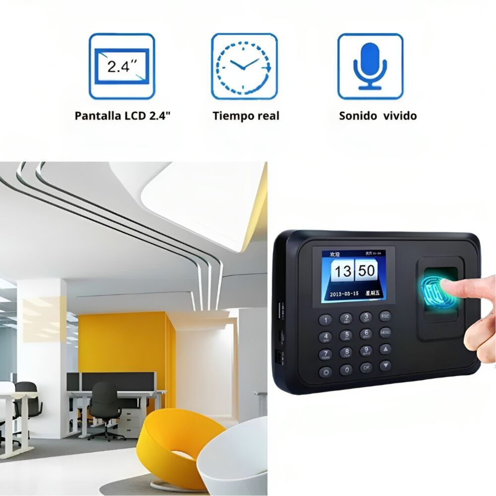 Reloj Control Asistencia Huella Digital Biométrico Sxc-08049 image number 1.0