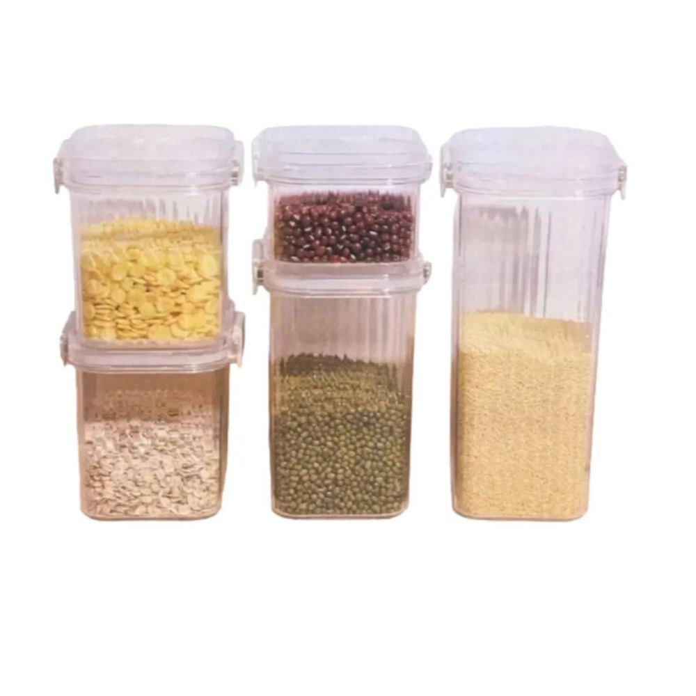Set 5 Recipientes Hermeticos Almacenamiento Con Tapa Cocina image number 0.0