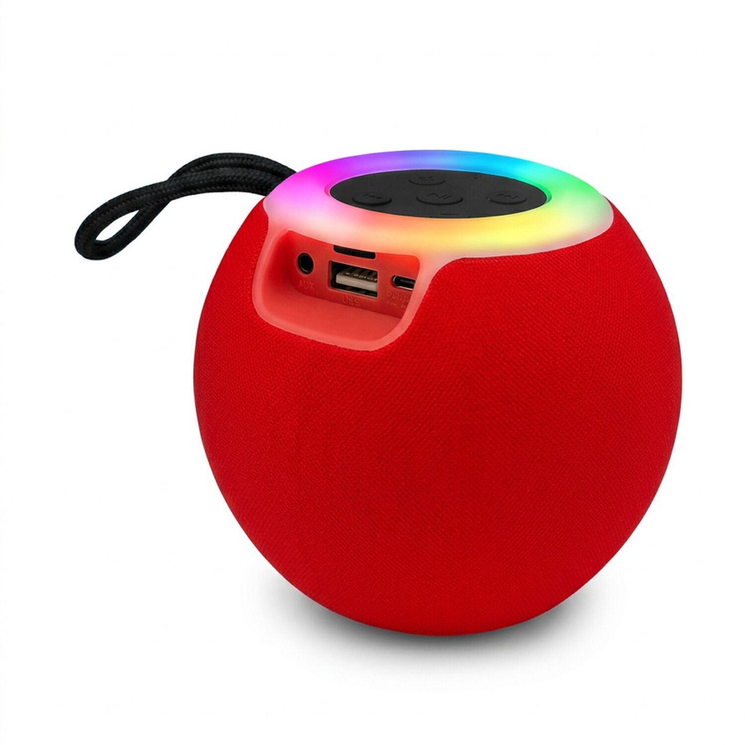 Mini Parlante Bluetooth Port&aacute;til Yx4138 Con Luces Led Y Radio Fm Color Rojo. image number 0.0