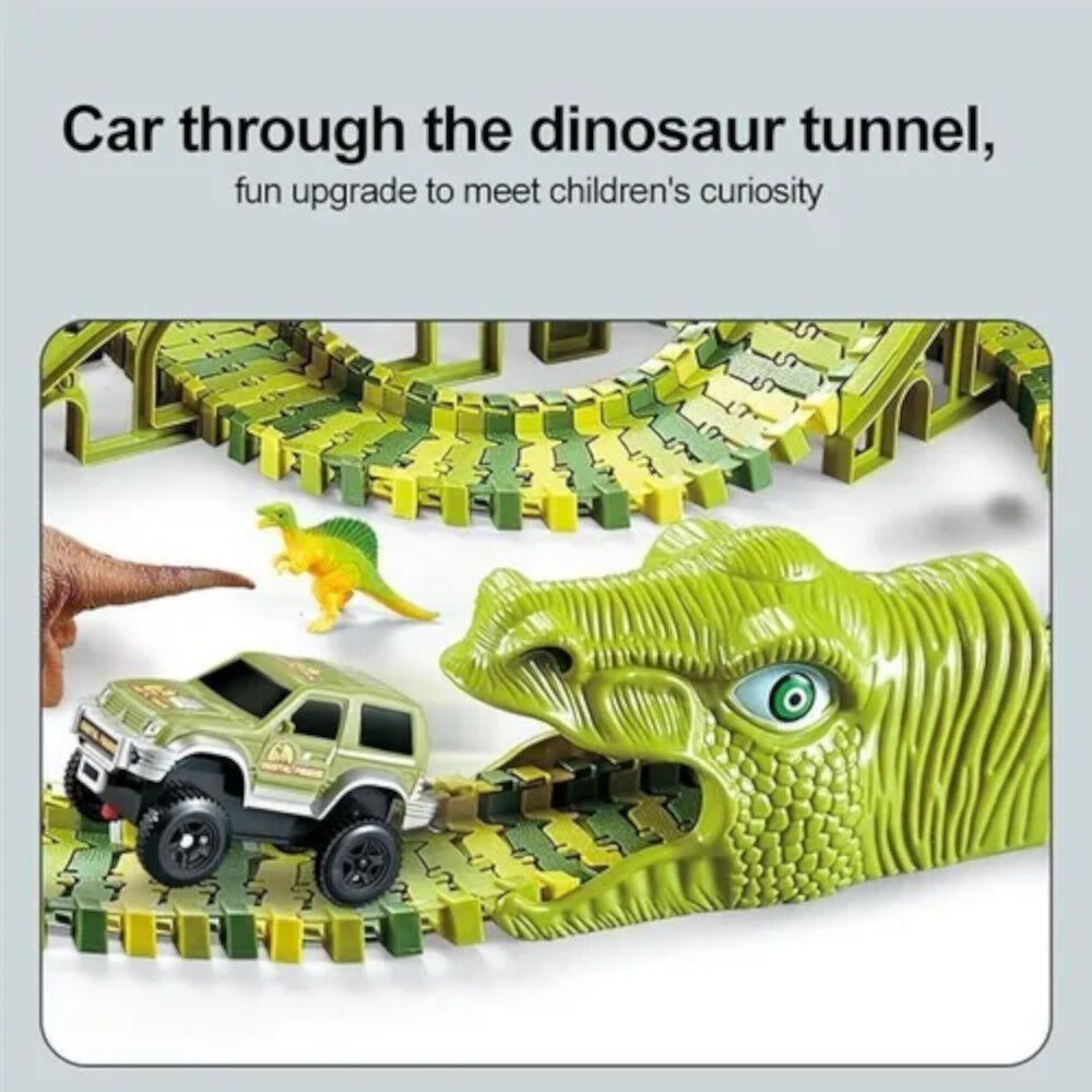 Pista Dinosaurio Jurassic Jungla Armable Flexible 140 Pcs image number 5.0