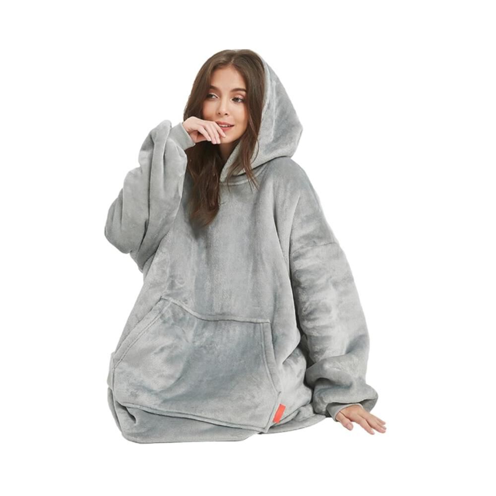 Poleron Felpa Con Capucha Manta Polar Bata Frazada Inviern image number 14.0