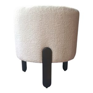 Pouf Redondo 3 Patas Blanco De 40 X 40 X 45 De Alto
